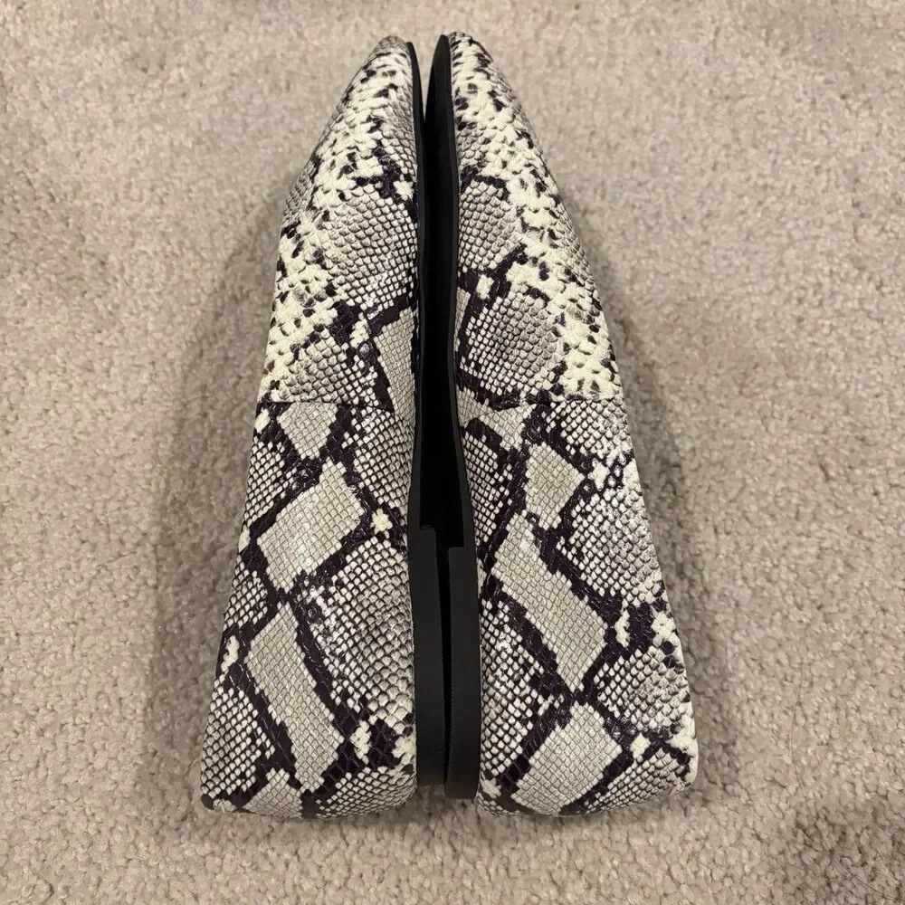 Bloomingdale’s AQUA AQ-Jade Snake Print Ballet Flats Shoes Sandals Women's 7.5